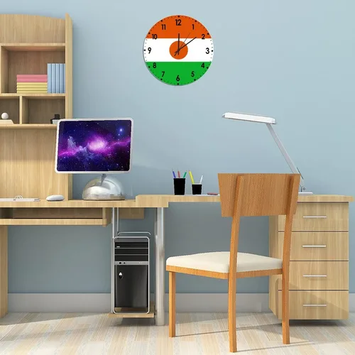 Miniatura 861 de Cheyan Reloj de pared con bandera de Canadá de 12 pulgadas, silencioso, sin tictac, de PVC, funciona con pilas, reloj redondo decorativo, regalo