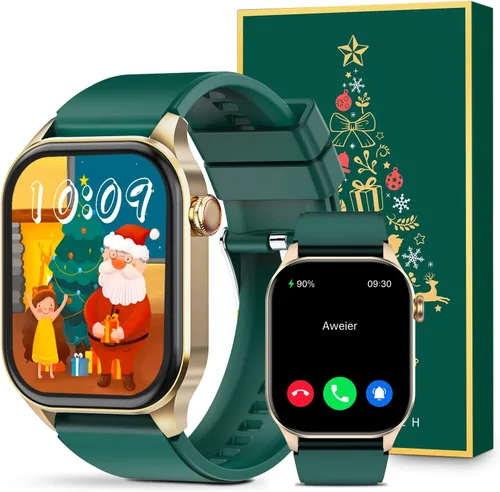 Miniatura 10 de SOUYIE Reloj inteligente con tema navideño 2025 para hombres y mujeres, Android iPhone, con llamada Bluetooth (respuesta/hacer llamada), rastreador