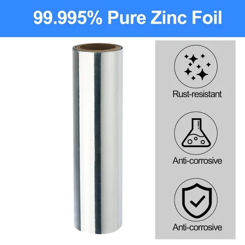 Miniatura 2 de Lámina de zinc de alta pureza, placa de hoja de zinc puro Zn tira de lámina de metal para laboratorio de ciencias DIY artesanía metalúrgica