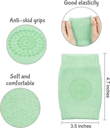 Miniatura 8 de 8 pares de rodilleras antideslizantes unisex para bebés para aprender a gatear calcetines para bebés