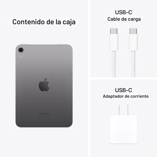 Miniatura 6 de Apple iPad mini (A17 Pro): Apple Intelligence, pantalla Liquid Retina de 8.3 pulgadas, 256GB, Wi-Fi 6E, cámara frontal/trasera de 12MP, Touch ID
