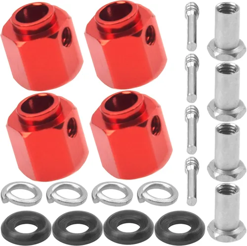 Miniatura 11 de ShareGoo - Extensión de cubo hexagonal de aluminio RC de 0.472 pulgadas, espaciadores de desplazamiento de 0.394 pulgadas, compatible con Traxxas