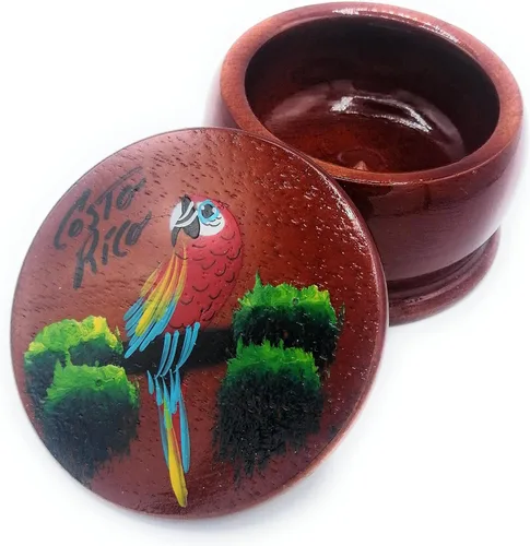 Miniatura 13 de Joyero de madera - Decoración pintada a mano - Juego de 1 joyero auténtico de la selva tropical costarricense - Artesanal - Estuche
