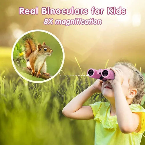 Miniatura 3 de Binoculares para niños, binoculares compactos para niños 8x21 de alta resolución para observación de aves, camping, exploración, senderismo, caza