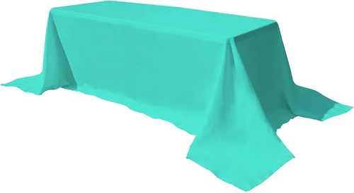 Miniatura 25 de GEFEII Servilletas de tela de poliéster sólido de 18 x 18 pulgadas para cocina, mantel rectangular cuadrado redondo para bodas, fiestas