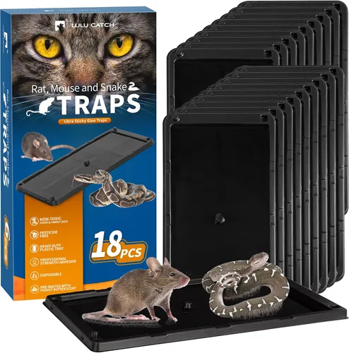 Miniatura 22 de LULUCATCH, trampas para ratones, 6 unidades de trampas grandes de pegamento para interiores para el hogar, tablas de pegamento a granel pre-cebadas