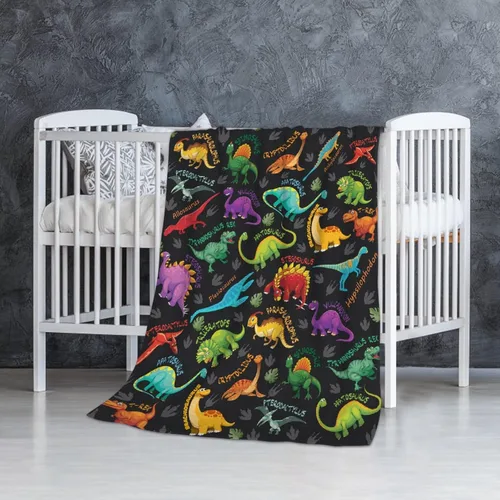 Miniatura 3 de Manta de dinosaurio para regalo, manta de franela ultra suave y acogedora, manta de forro polar ligera y mullida, manta de felpa cálida para sofá