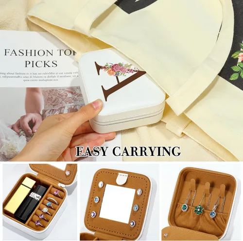 Miniatura 5 de Parima Regalos de Navidad para mujeres, adolescentes y niñas, para rellenar calcetines, organizador de joyas de viaje, caja de joyería pequeña