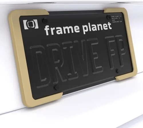 Miniatura 13 de Marco de placa de matrícula. Diseño flexible de 2 piezas de Frame Planet. 1 paquete. Reducción de ruido, antiarañazos, resistente a la intemperie