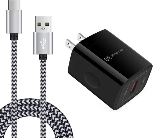 Cargador rápido 3.0 de carga rápida para LG Velvet 5G Wing, LG Stylo 4 5 6, LG G5 G6 G7 G8 G8X V20 V30 V40 V50 ThinQ, K51 K61 K71 K92