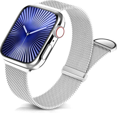 Miniatura 8 de Sunnywoo Correa de metal de acero inoxidable compatible con correas de Apple Watch de 1.496 in, 1.575 in, 1.614 in, 1.654 in, 1.732 in, 1.772 in