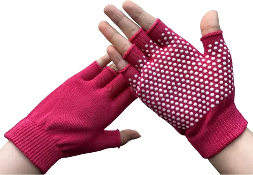 Miniatura 3 de Calcetines de pilates con empuñaduras para mujer, calcetines de yoga antideslizantes para baile de barra o entrenamiento descalzo 2 pares de guantes