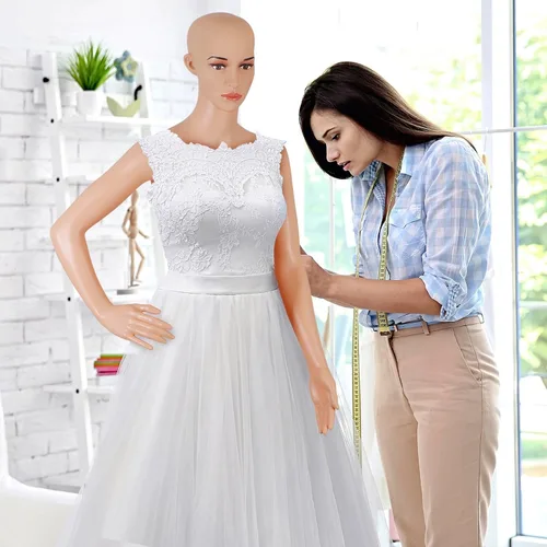 Miniatura 8 de HomGarden Maniquí femenino de cuerpo completo, soporte ajustable de 69 pulgadas, maniquí realista, maniquí de exhibición, modelo de vestido