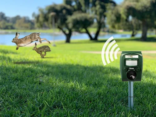 Miniatura 7 de Broox 2025 Repelente de Animales Solar Mejorado, Repelente de Gatos para Exteriores, Repelente de Ardillas, Repelente de Ciervos, Repelente