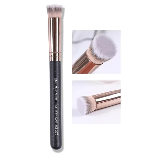 Miniatura 20 de ENERGY Brocha de base para maquillaje líquido, cepillo bronceador sintético profesional para cobertura completa, crema en polvo, cosméticos, mezcla