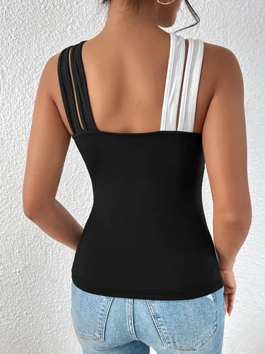 Miniatura 2 de SOLY HUX Camisola de verano sin mangas con corte frontal cruzado para mujer
