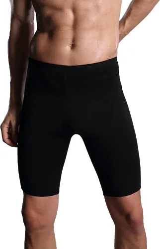 Miniatura 5 de Ausom Pantalones cortos térmicos para hombre, de cintura alta, sudatorios, quemar grasa, para moldear el cuerpo y perder