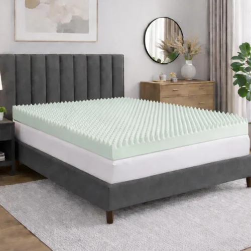 Miniatura 9 de Treaton, 1-Inch Convoluted High Density Foam Mattress Topper, CertiPUR-US Certified for Superior Comfort and Support, Queen, Green
