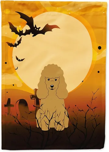 Miniatura 154 de Caroline's Treasures BB4307GF - Bandera de Halloween Airedale para jardín, bandera decorativa para patio exterior, obras de arte de patio, macizos