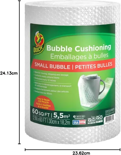 Miniatura 10 de Rollo de burbujas para protección de embalaje Duck, Transparente
