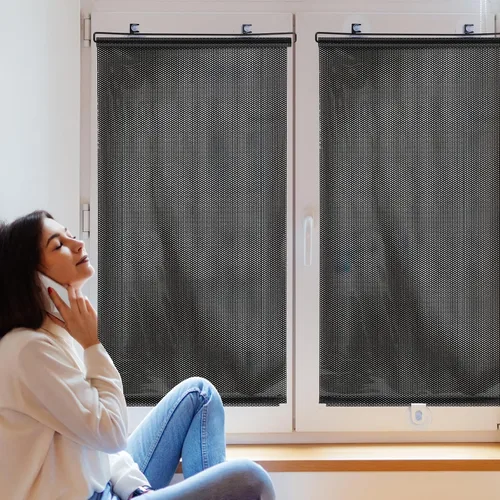 Miniatura 9 de Artibetter Persianas opacas para filtrar la luz, sin taladro, con 3 ventosas, persianas enrollables portátiles temporales para el hogar, oficina