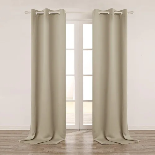 Miniatura 204 de Deconovo Cortina opaca, para oscurecer la habitación Gris claro