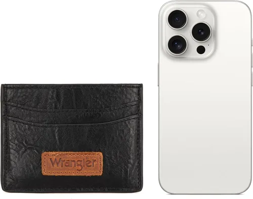 Miniatura 5 de Montana West X Wrangler - Tarjetero para mujer, con bloqueo RFID, llavero con ventana de identificación y bolsillo con cremallera para monedas