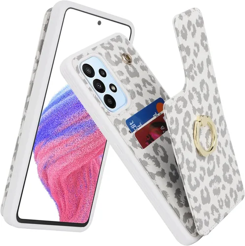 Miniatura 50 de Lipvina Funda para Samsung Galaxy A03s con tarjetero, Galaxy A03s Funda tipo cartera para mujer, tarjetero de crédito, soporte de anillo, fundas