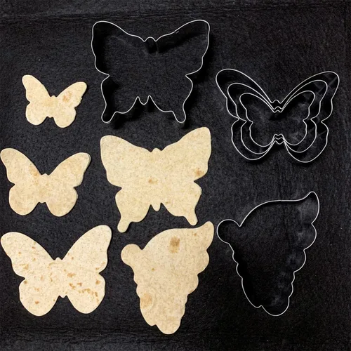 Miniatura 7 de LUBTOSMN Juego de 5 cortadores de galletas de mariposa Fondant