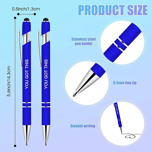 Miniatura 2 de 100 piezas bolígrafos inspiradores a granel, bolígrafo motivacional con punta stylus, bolígrafos de tinta divertidos a granel, regalos inspiradores
