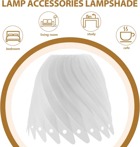 Miniatura 6 de Pantalla de lámpara de plástico para mesa y suelo, pantalla pequeña para dormitorio, sala de estar