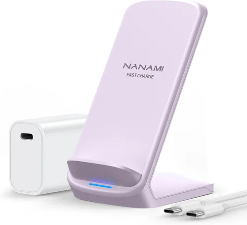 Miniatura 5 de Cargador inalámbrico rápido, soporte de carga inalámbrica de 7.5W NANAMI [con adaptador PD de 20W] compatible con iPhone 17/17 Air/17 Pro/17 Pro