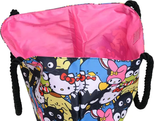 Miniatura 3 de Hello Kitty and Friends Tote My Melody Keroppi Chococat Tuxedo Sam Print Bag, Varios