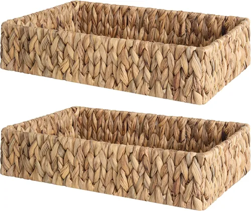 Miniatura 13 de StorageWorks - Cesta para tanque de inodoro para baño, cestas de almacenamiento de jacinto de agua para la parte superior del tanque de inodoro
