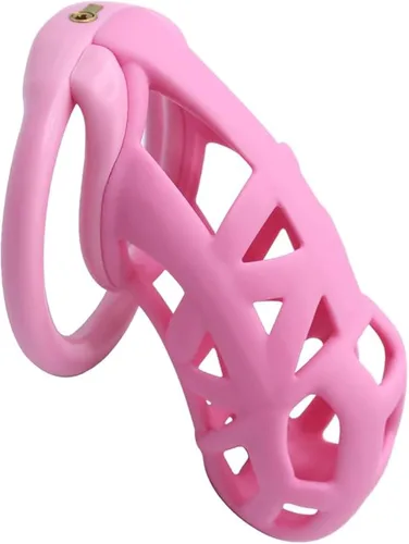Miniatura 12 de Jaula de castidad de resina, dispositivo de castidad masculina 3.0 con 4 anillos, dispositivo de castidad masculina para pene, jaula de castidad