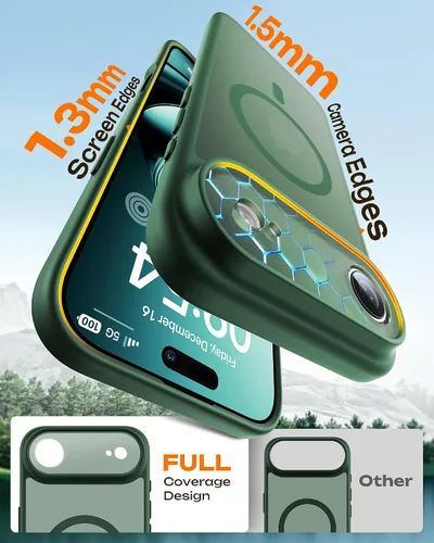 Miniatura 319 de TOCOL Funda para iPhone 11, compatible con Magsafe, protección completa de cámara, imanes integrados, protección contra caídas, funda translúcida