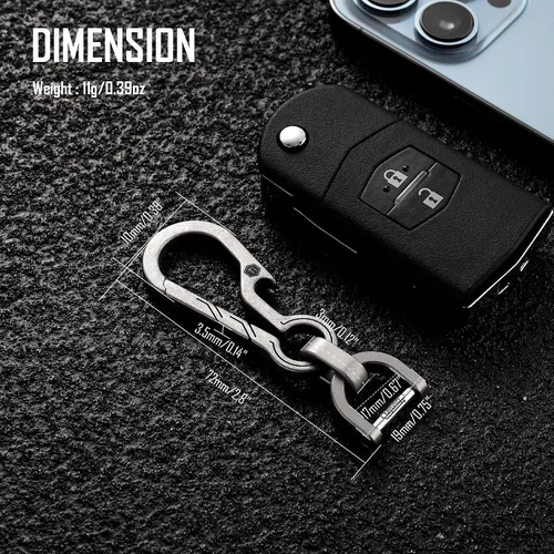 Miniatura 7 de KeyUnity KP03ST Titanium EDC Bolt Action Pen & KM14SW Titanium EDC Llavero Clip con Abrebotellas Bundle