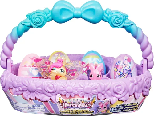 Miniatura 7 de Hatchimals CollEGGtibles, canasta de juguetes de primavera familiar con 6 personajes de conejos, juguetes para niñas de 5 años en adelante Morado