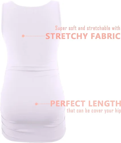 Miniatura 4 de Camiseta sin mangas para maternidad, tallas grandes