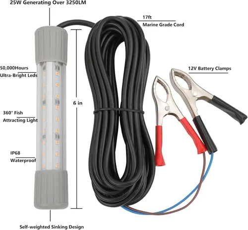 Miniatura 2 de Luz de pesca submarina 12 V 15000 LM 110 V 35000 LM verde, blanco, azul, amarillo, LED sumergible barco nocturno impermeable IP68 en agua dulce