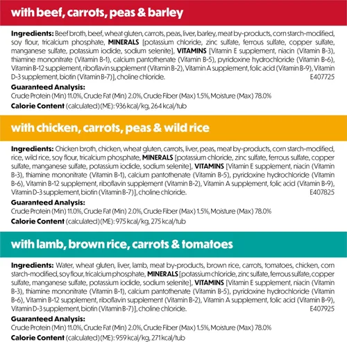 Miniatura 6 de Purina Beneful Freshly Prepared Blends - Paquete variado de alimentos húmedos para perros con carne de res, pollo o cordero, (paquete de 12) tubos
