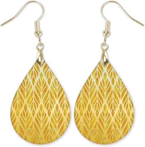 Miniatura 69 de Dangle Earrings for Women Colorful Dangling Drop Statement Jewelry Printed MDF Wood Teardrop Double Side Print Handmade by The Painted Pug