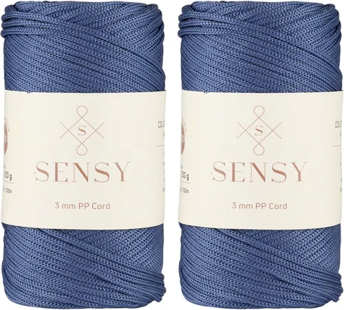 Miniatura 113 de Sensy - Cuerda de poliéster prémium de 0.118 pulgadas (0.118 in), 131 yardas, 100% polipropileno, cordón de macramé, cuerda de ganchillo de 0.118