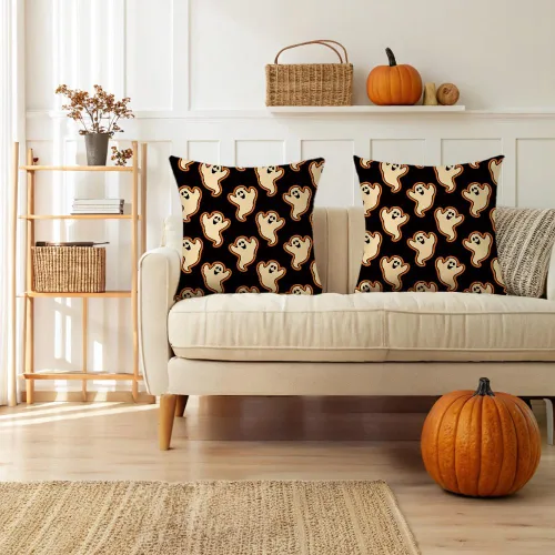 Miniatura 6 de Fundas de almohada de Halloween de 16 x 16 pulgadas, juego de 2 bonitas fundas de almohada decorativas para sofá, dormitorio, sala de estar
