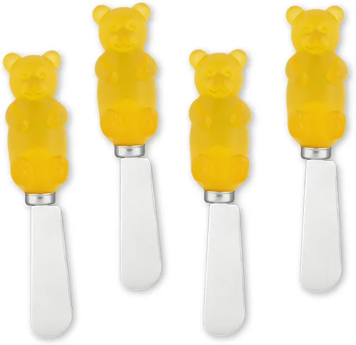 Miniatura 7 de Supreme Housewares Americana - Esparcidores patrióticos de queso, asas de resina pintadas a mano con cuchillas de acero inoxidable para untar queso