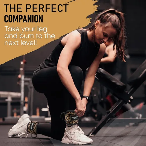 Miniatura 5 de BREAKING LIMITS Correas de tobillo para máquinas de cable para mujeres, juego de correas de tobillo para glúteos, accesorios de tobillo