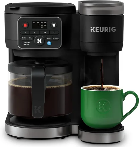 Keurig K-Duo - Cafetera caliente y helada de una sola porción y jarra – Tecnología MultiStream, depósito de 72 onzas, ideal para hospedaje de