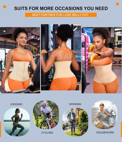 Miniatura 6 de TrainingGirl Entrenador de cintura para mujer, corsé reductor de cintura para el vientre inferior, corsé envolvente para entrenamiento, banda