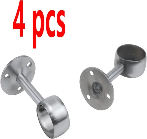 Miniatura 7 de Antrader Paquete de 4 soportes de acero inoxidable de 1.26 pulgadas de diámetro para armario, barra de soporte, soporte de tubería, soporte