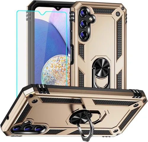 Miniatura 29 de Yiakeng Funda para teléfono Galaxy A12, Samsung A12 con protector de pantalla HD, fundas protectoras de grado militar con anillo para Samsung Galaxy